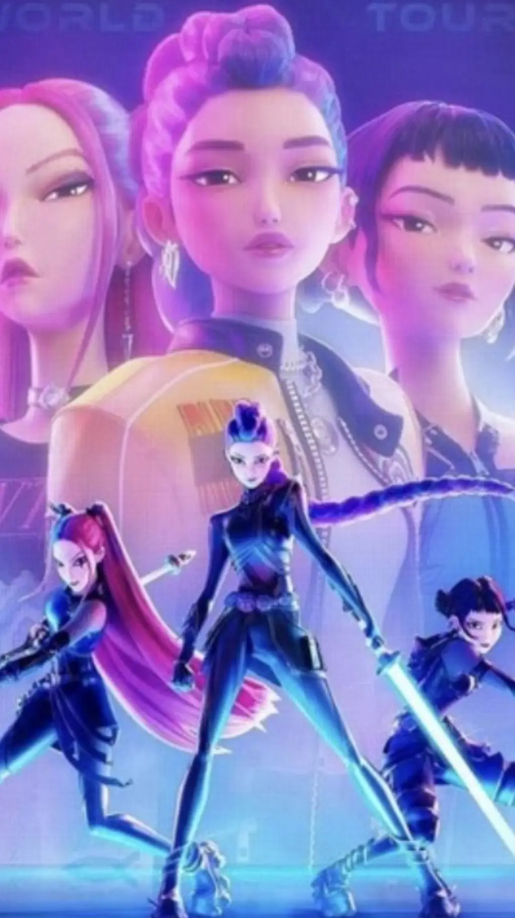 ai character: huntrix  background