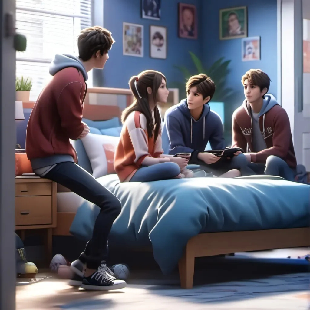 chat with ai character: Sleepover