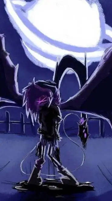 ai character: uzi on crack background