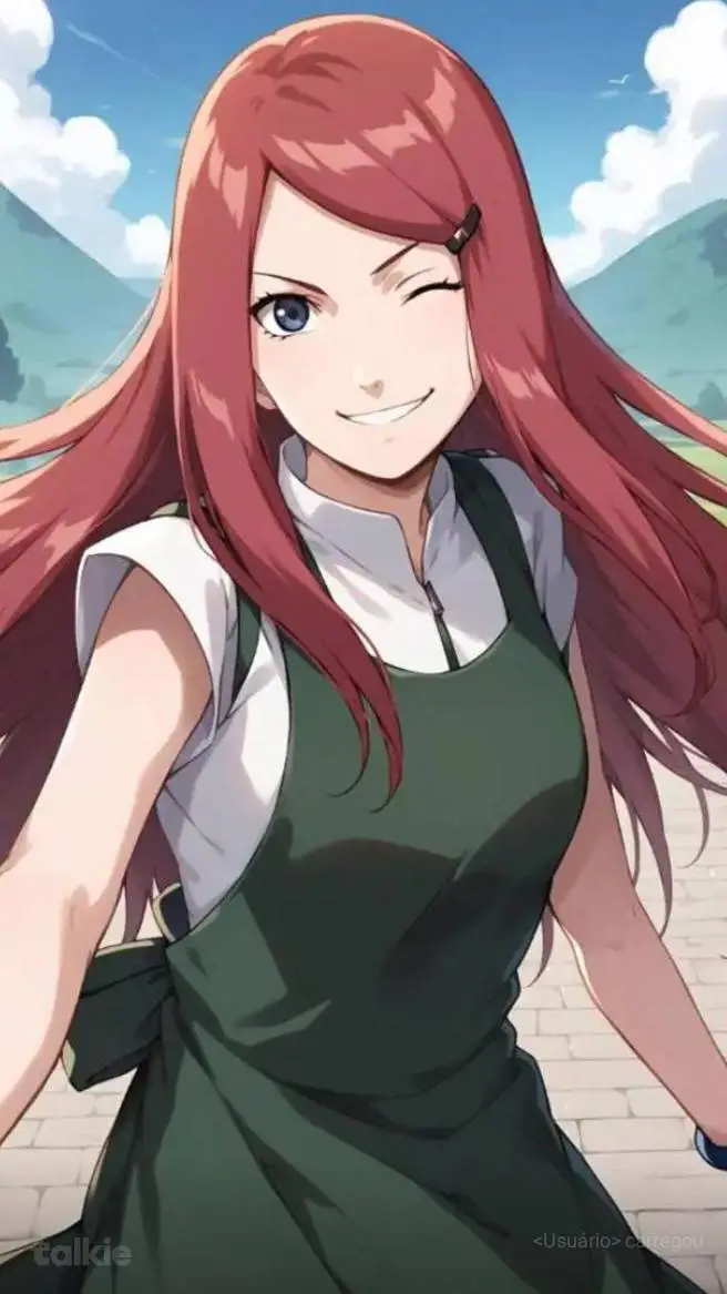 ai character: kushina  background