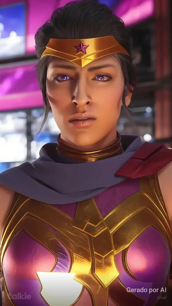 ai character: mulher-maravilha  background