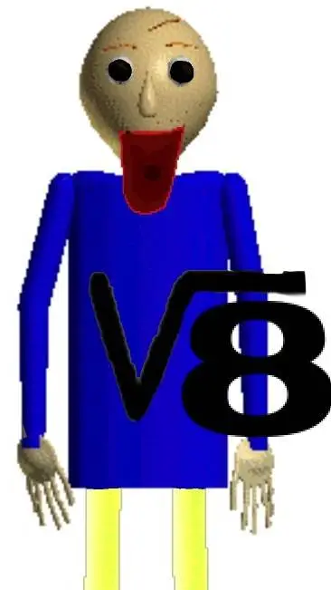ai character: √8 baldi background