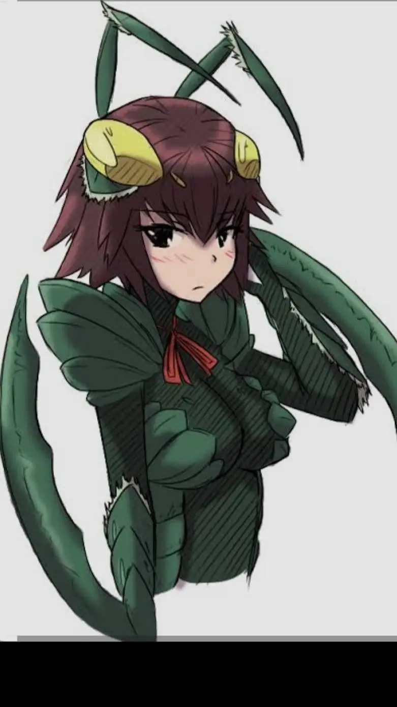 ai character: Mujer Mantis  background