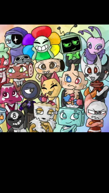 ai character: Dandys world background