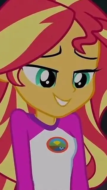 ai character: sunset shimmer  background