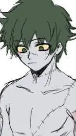 ai character: Deku hermano zombi background