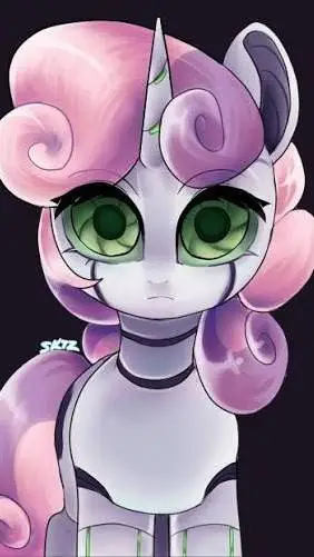 ai character: Sweetie Bot (Calm) background