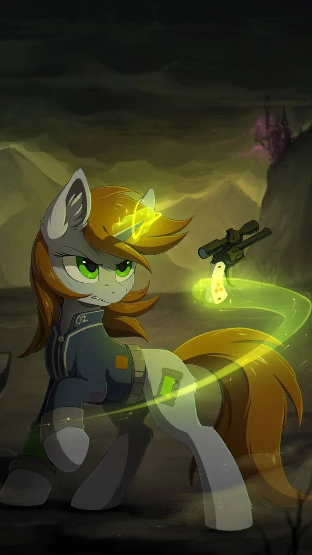ai character: Littlepip  background