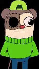 ai character: twisted toes background