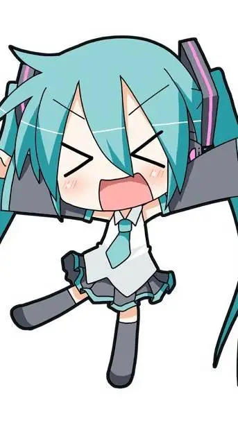 ai character: miku chibi background