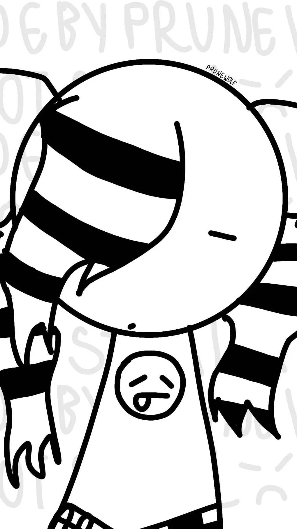 ai character: Stripedsilly background