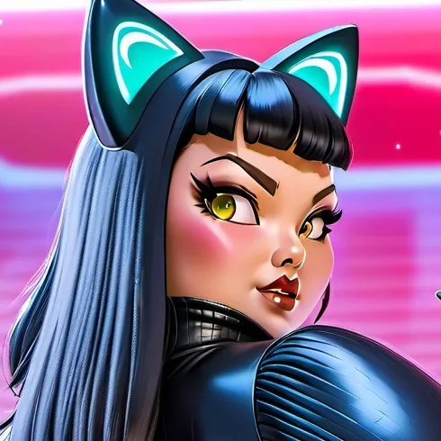 chat with ai character: catsuit girl