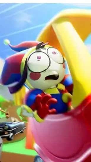 ai character: pomni car background