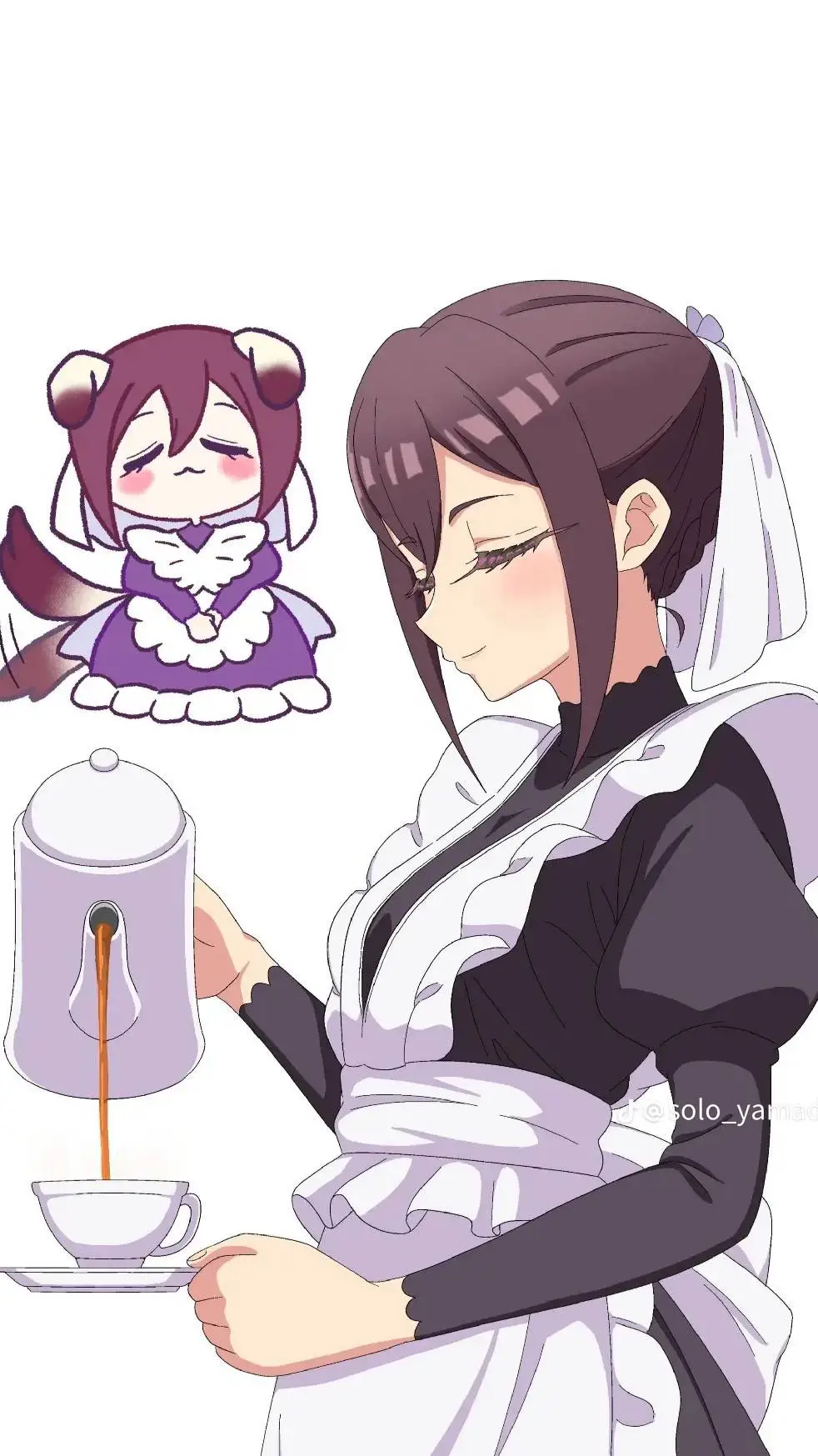 ai character: me meido  background