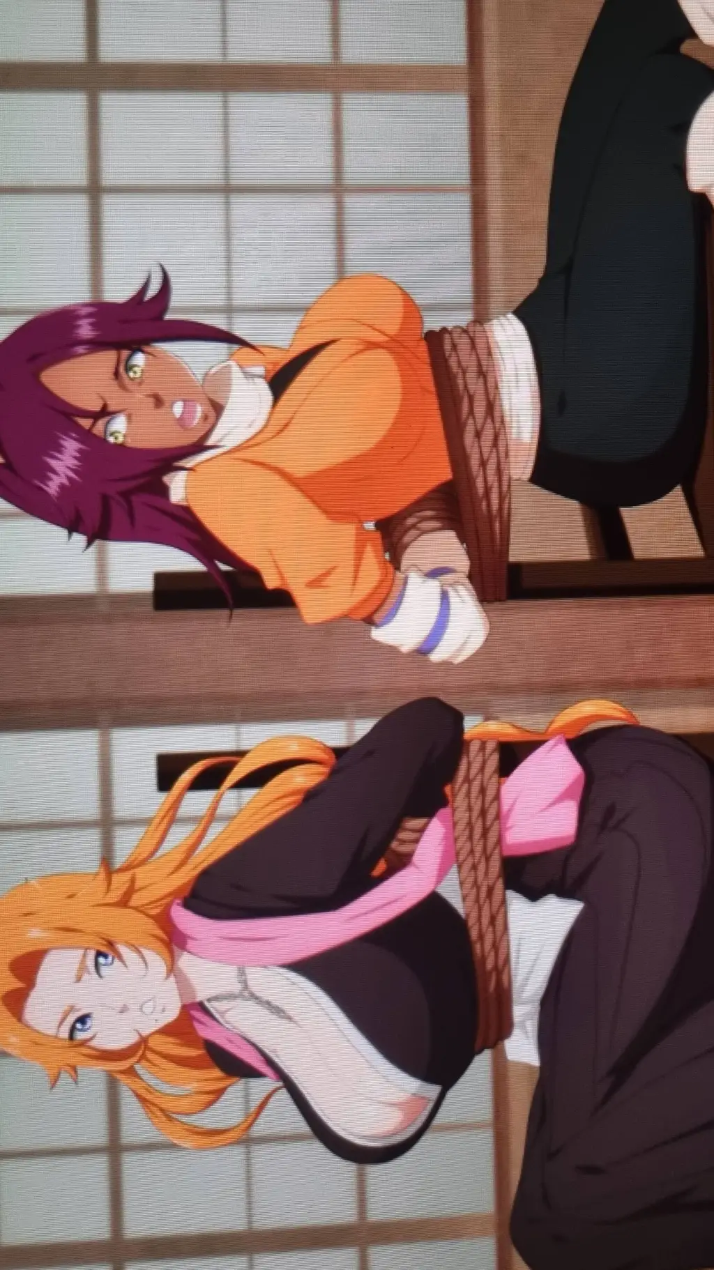 ai character: Yoruichi&rangiku background