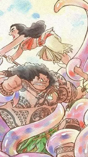 ai character: moana x Maui  background