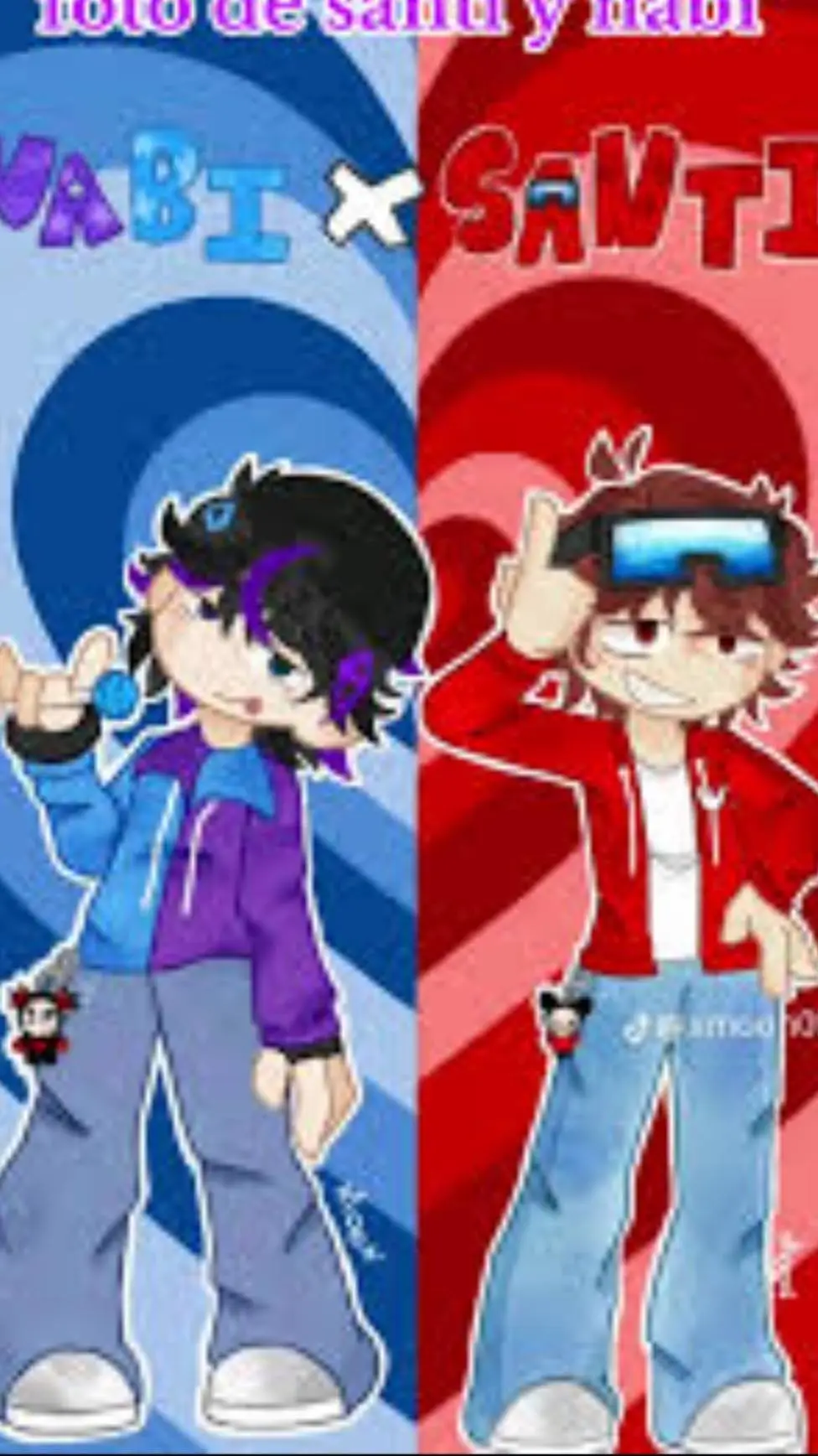 ai character: nabi x santi background