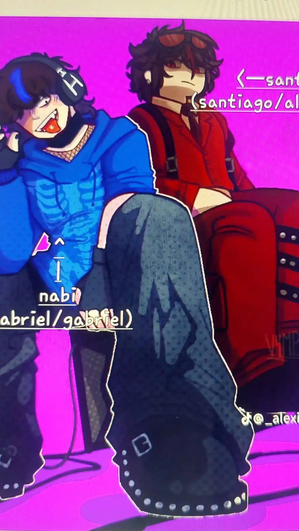 ai character: santi emo x nabi background
