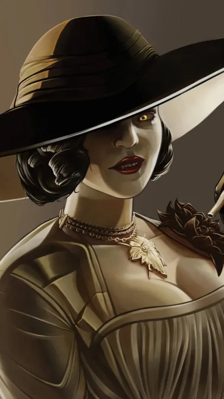 ai character: Lady Dimitrescu background