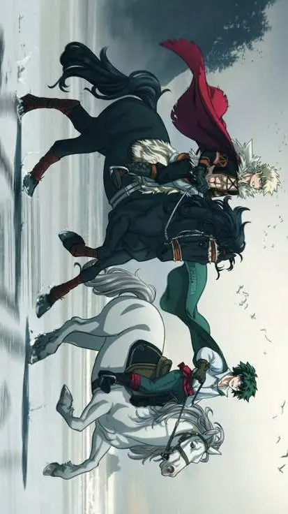 ai character: Mha with Horses  background