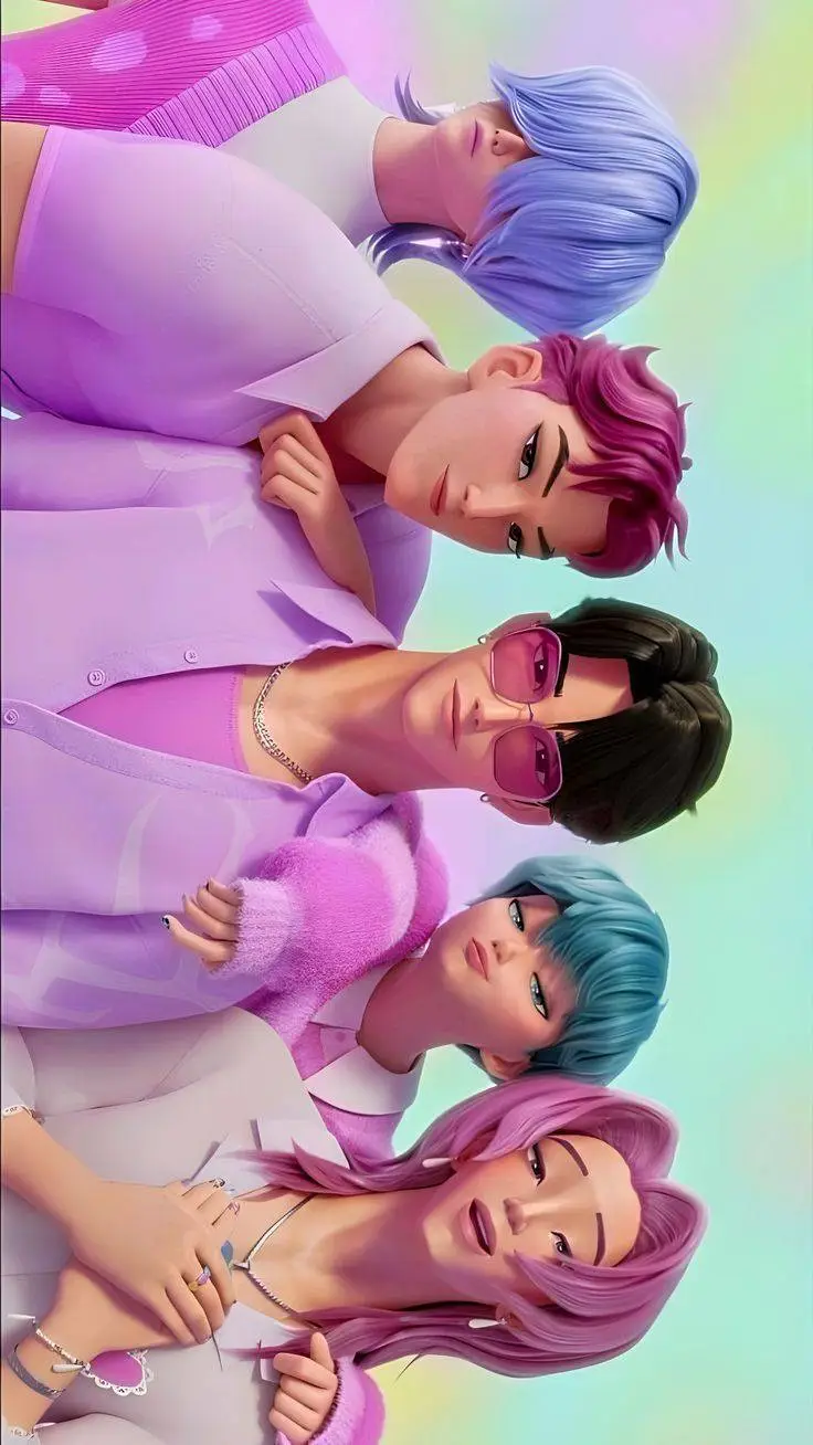 ai character: Huntrix Saja Boys  background