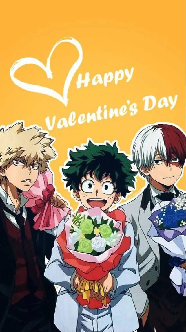 ai character: Mha Valentines  background