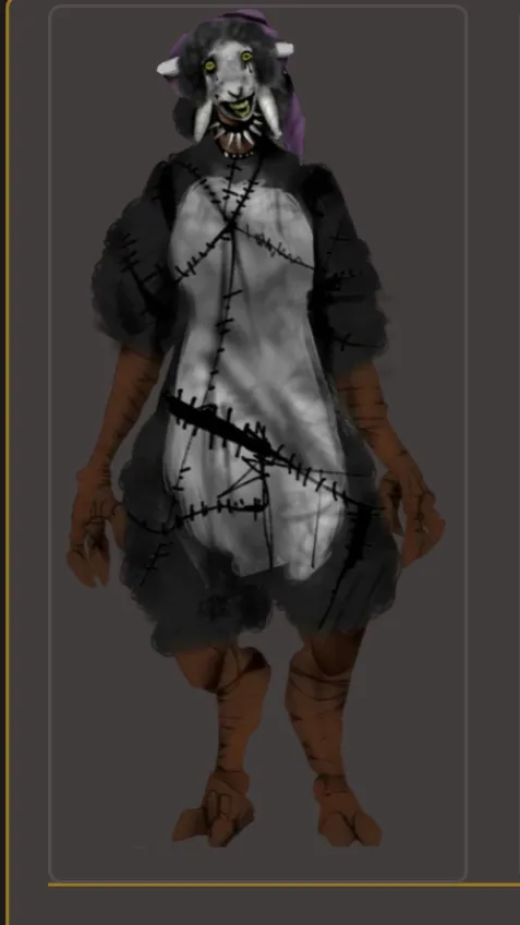 ai character: Witch Sheep background