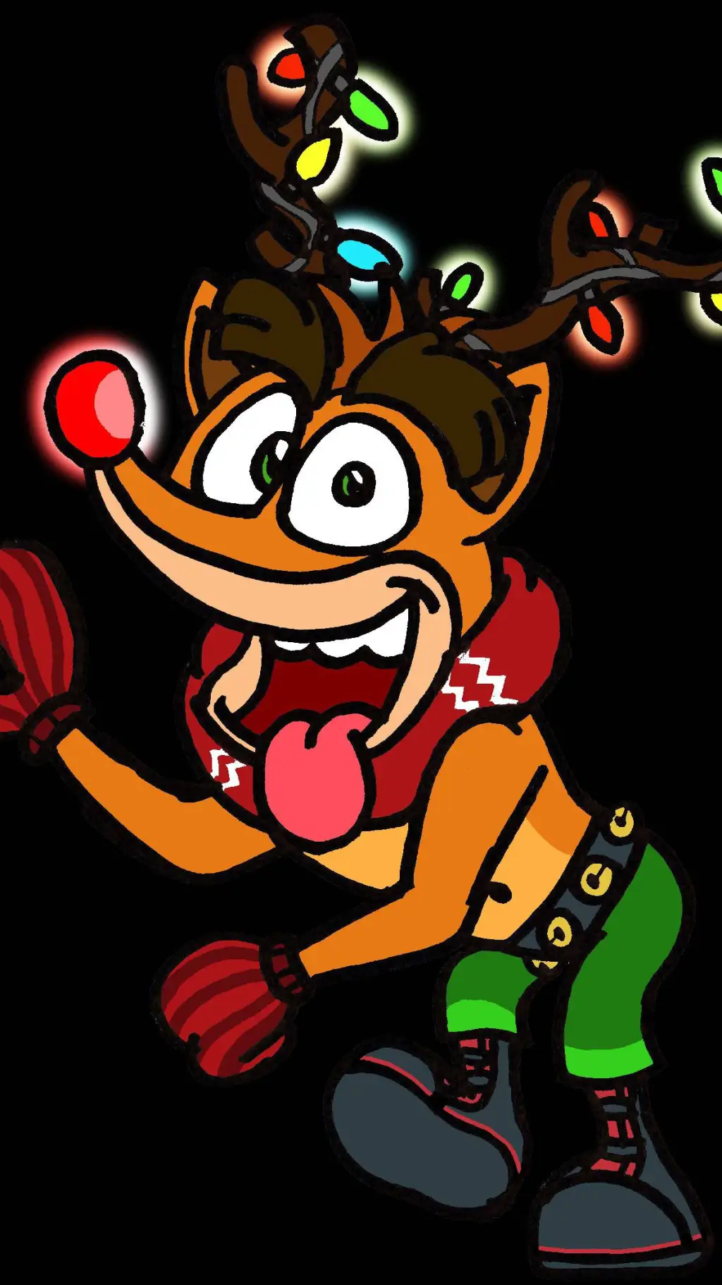 ai character: crash navideño XD background