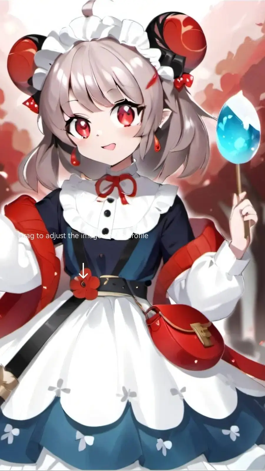 ai character: candy apple cookie background