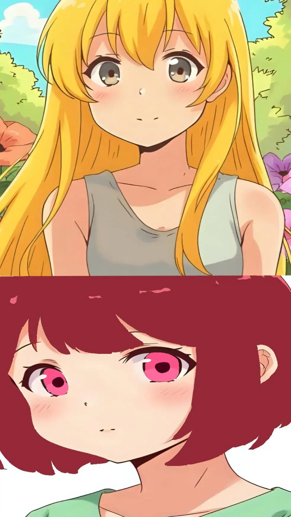 ai character: Shiori y Tetsu  background