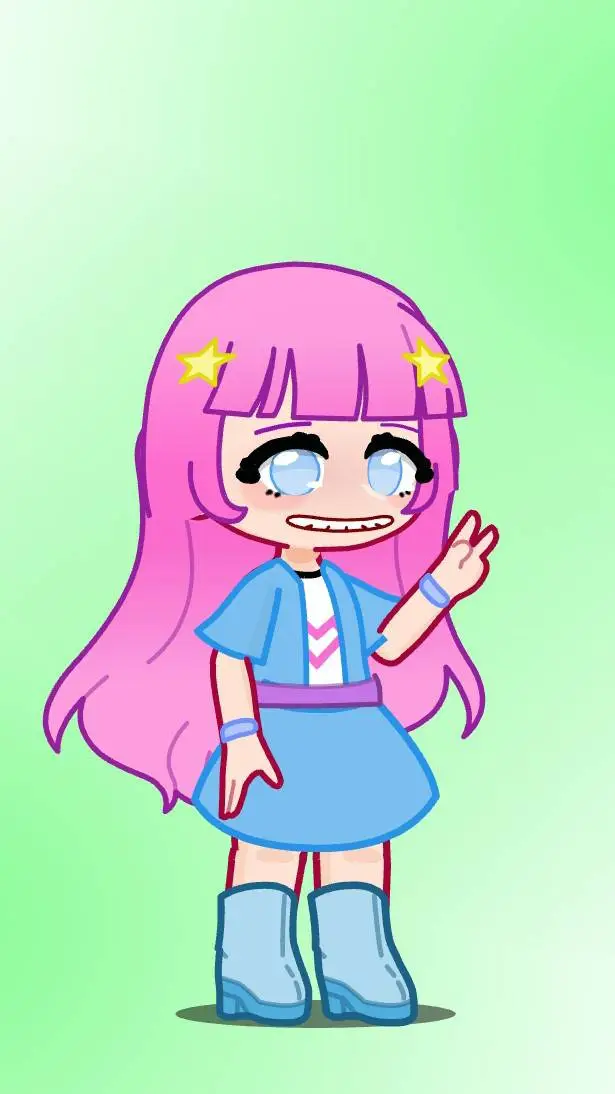 ai character: pinky (but gacha?) background