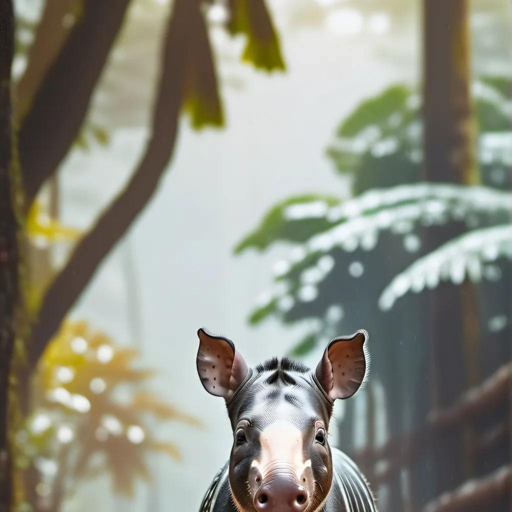 chat with ai character: Baby Malayan Tapir