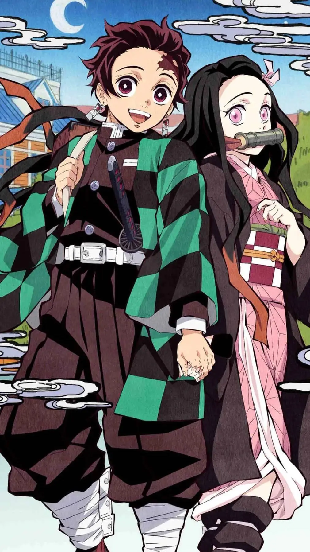 ai character: tanjiro e nezuko background