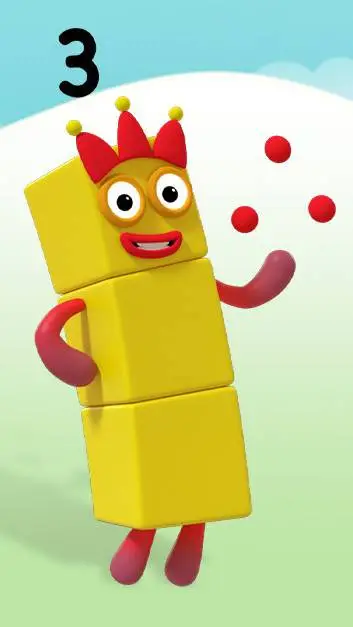 ai character: numberblock 3 background