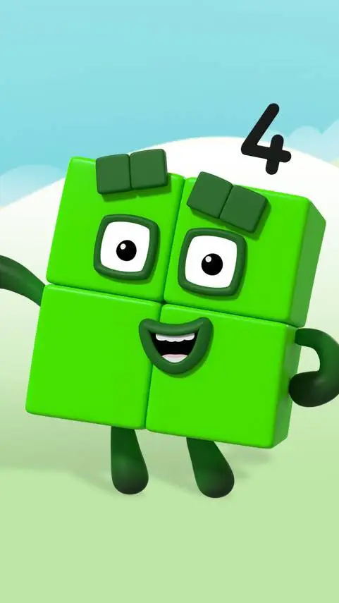 ai character: numberblock 4 background