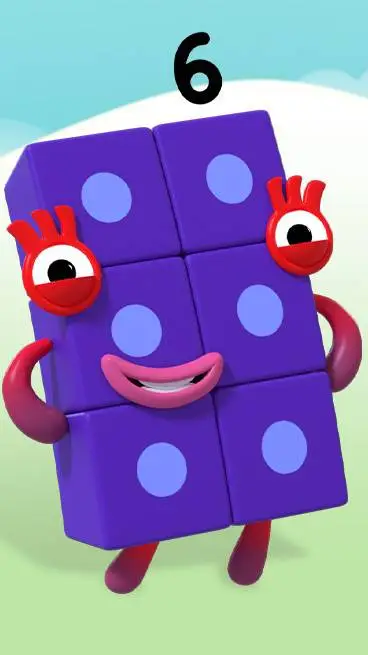 ai character: numberblock 6 background