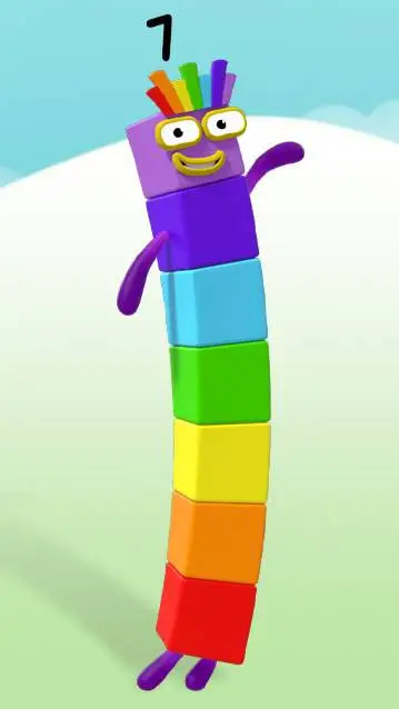 ai character: numberblock 7 background