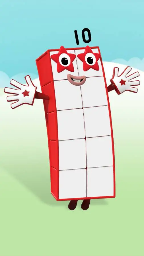 ai character: numberblock 10 background