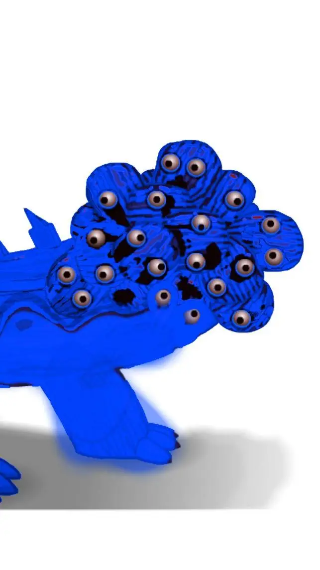 ai character: blue eyesaur background