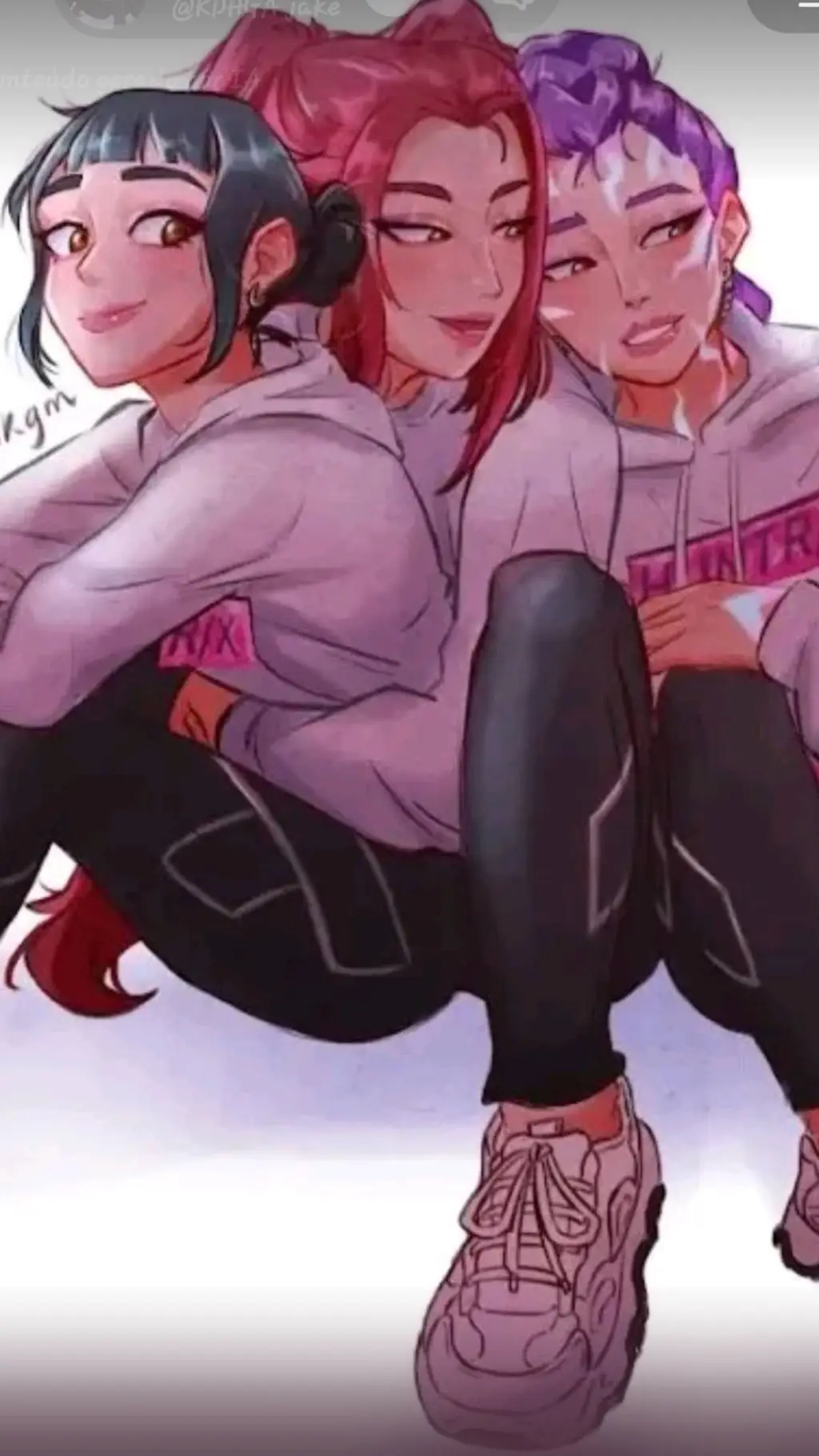 ai character: rumi x mira x zoey background