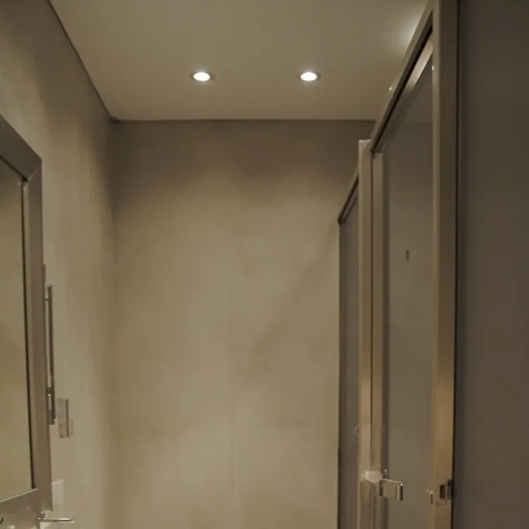 chat with ai character: women's restroom