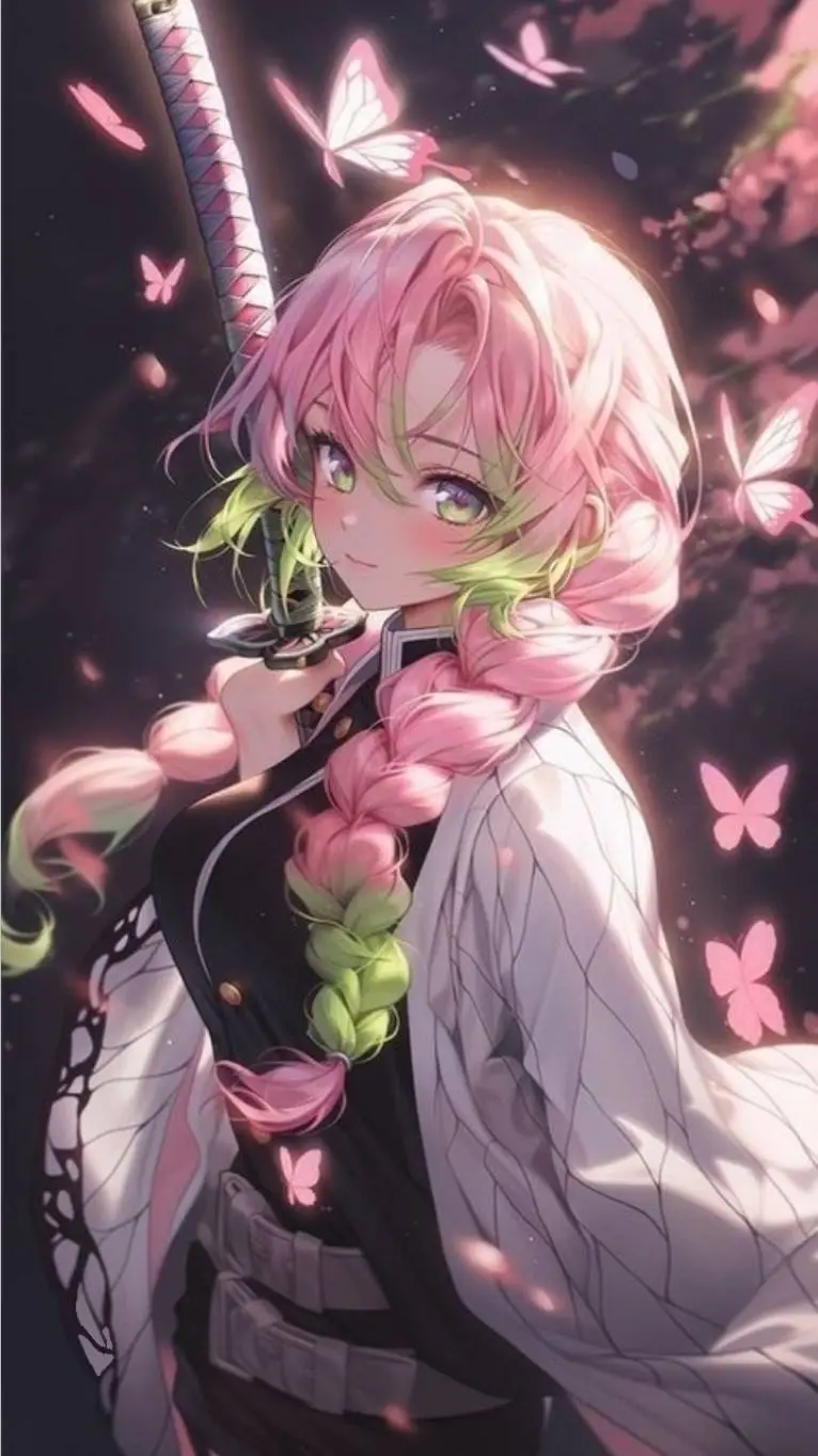 ai character: mitsuri(*´･ω･)❤️ background