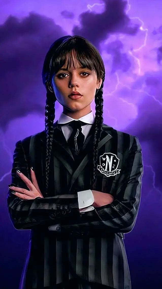 ai character: wednesday  background