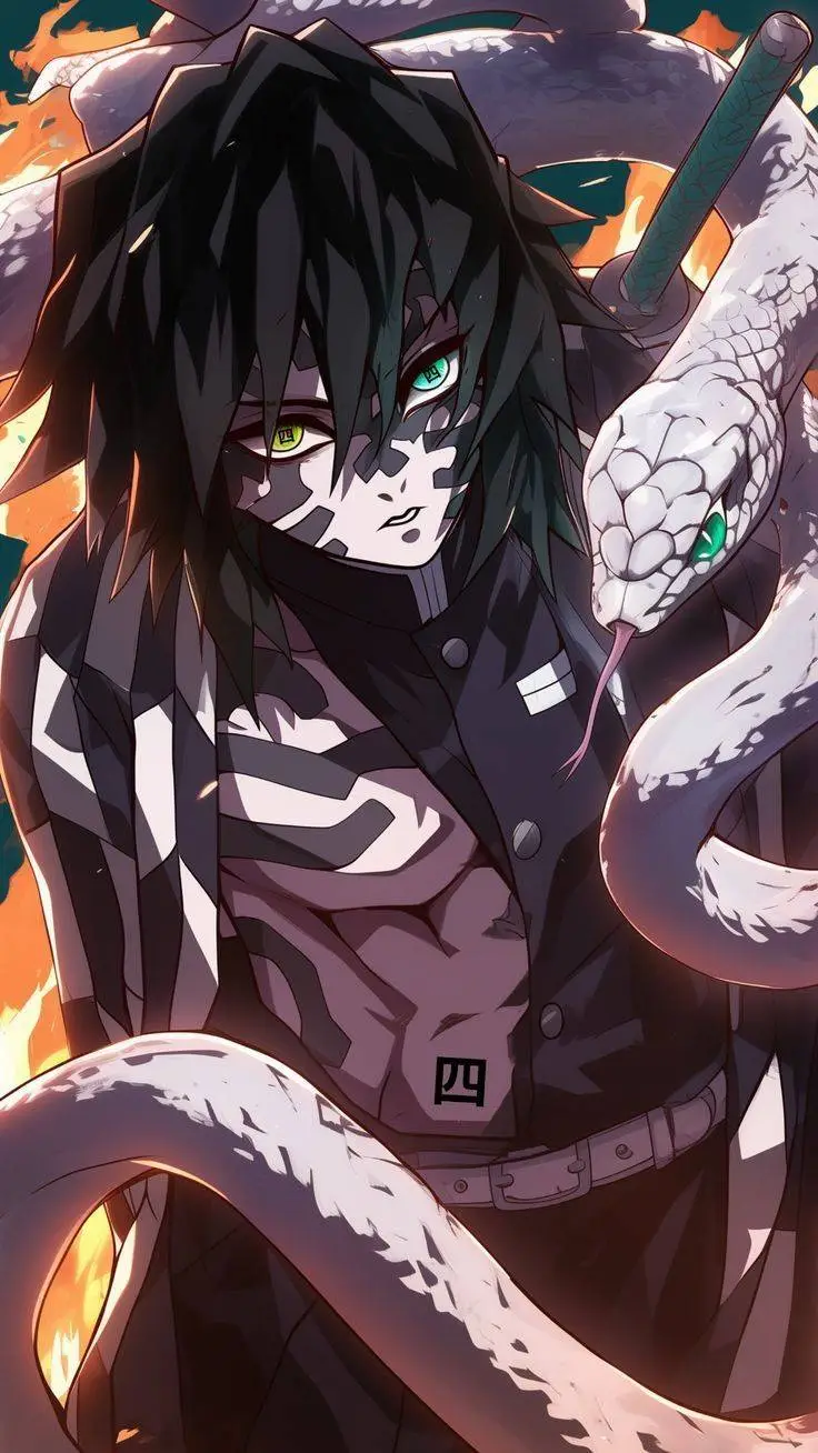 ai character: Obanai oni 🐍😈 background