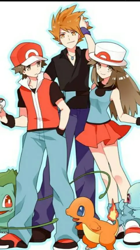 ai character: rojo,azul y verde background