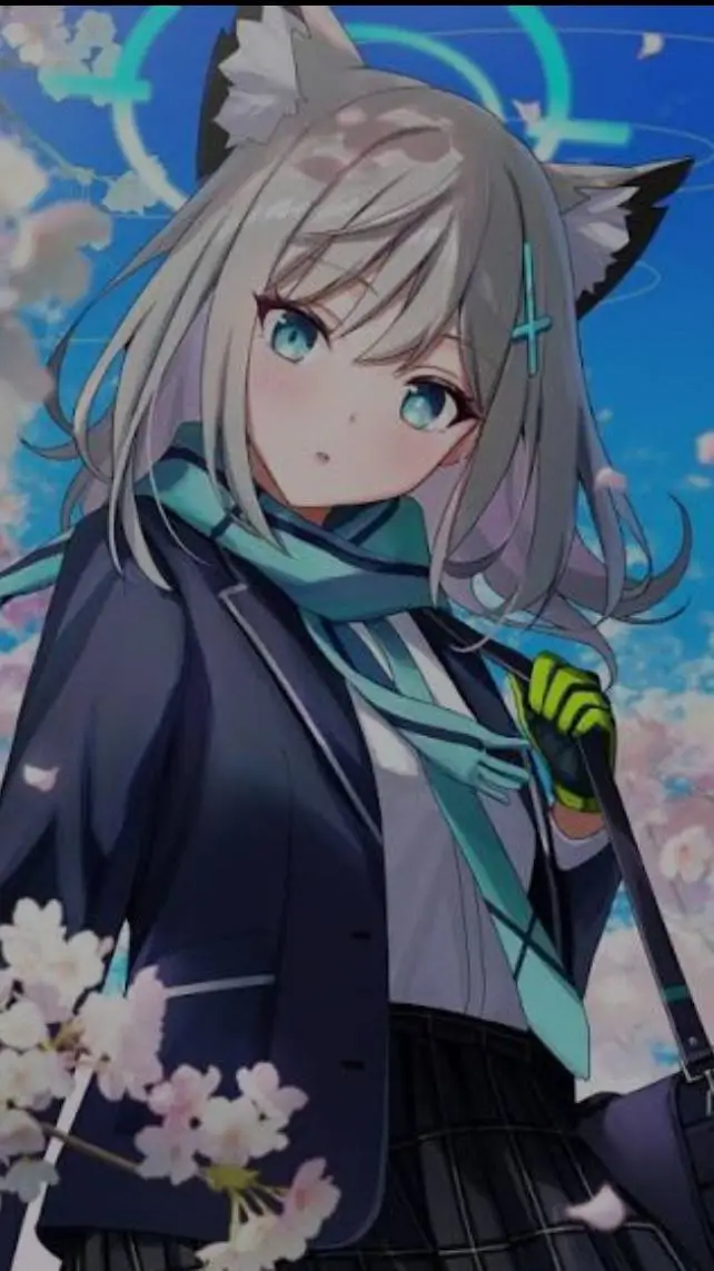 ai character: Sunaookami Shiroko background