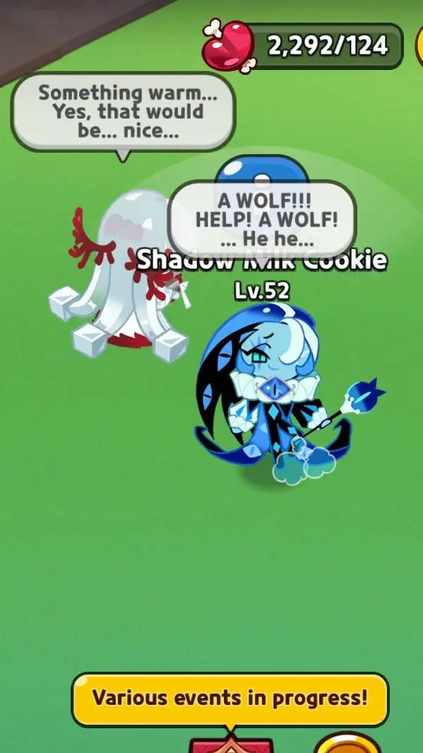 ai character: Cookies speaking  background