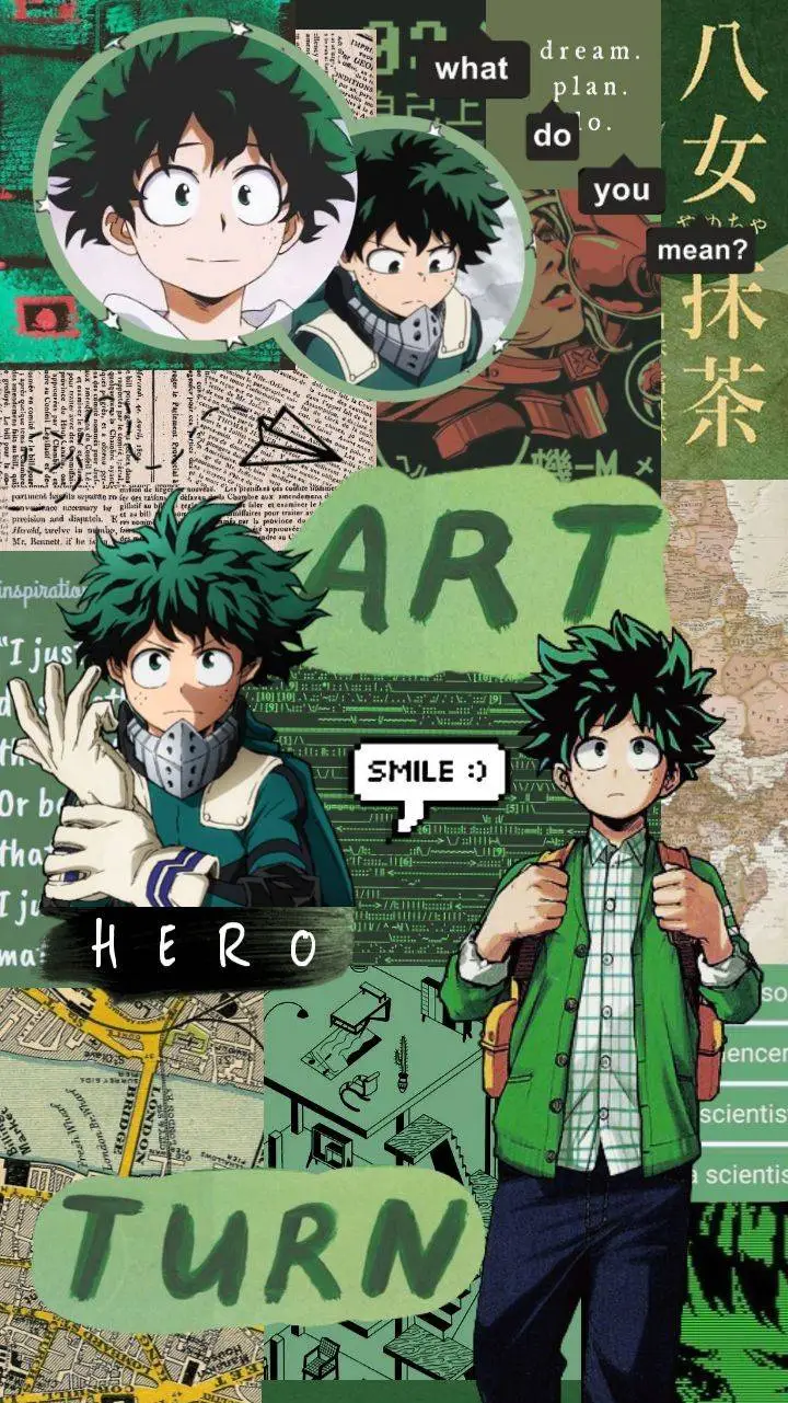 ai character: drunk Deku/lzuku background