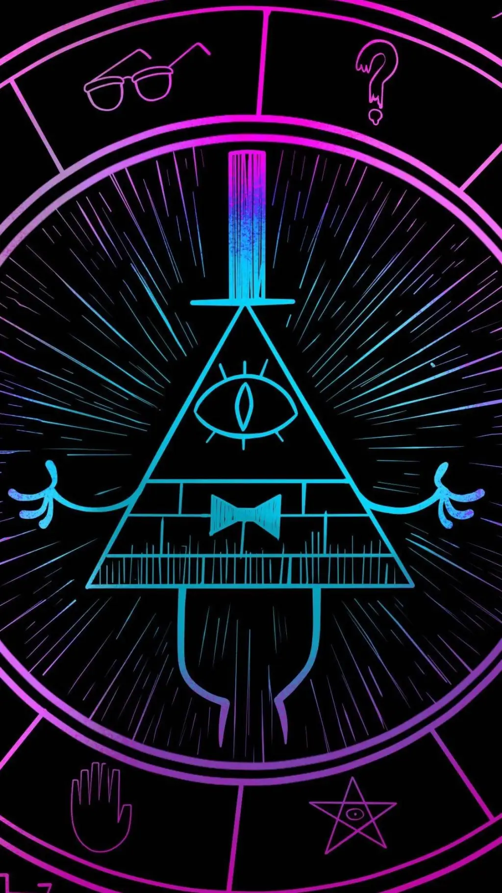 ai character: Bill cipher background