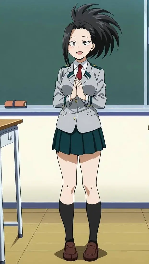 ai character: Momo Yaoyorozu  background